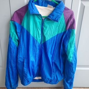 80s jacket! It's a wind breaker and a sweater!